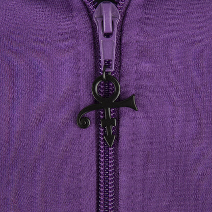 Prince Symbol Zip Hoodie with Purple Paisley Lining