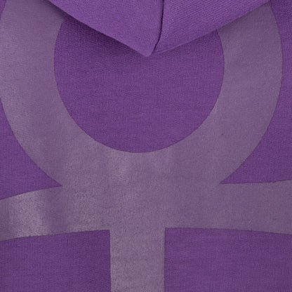 Prince Symbol Zip Hoodie with Purple Paisley Lining