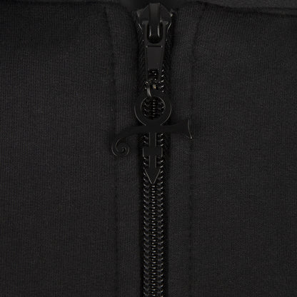 Prince Symbol Zip Hoodie with Purple Paisley Lining