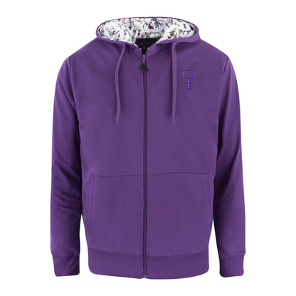 Prince Zip Hoodie with Floral Print Lining