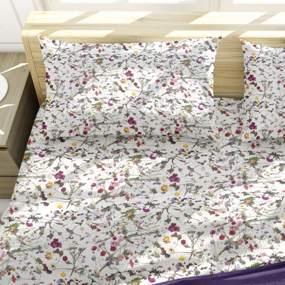 Purple Rain Floral Sheet Set