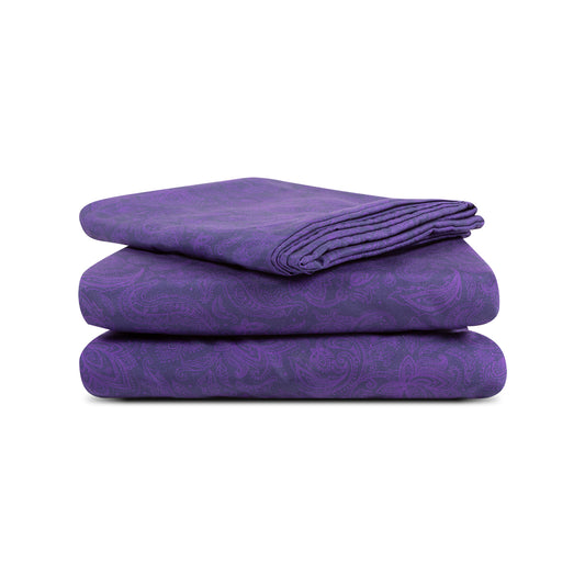 Purple Paisley Sheet Set