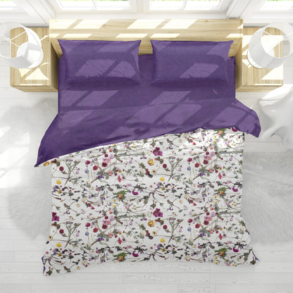 Purple Rain Floral/Paisley 2-Sided Duvet Cover