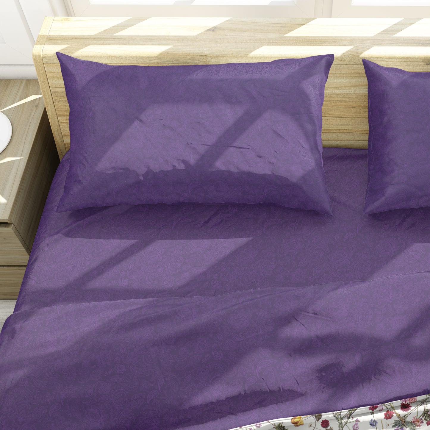 Purple Rain Floral/Paisley 2-Sided Duvet Cover