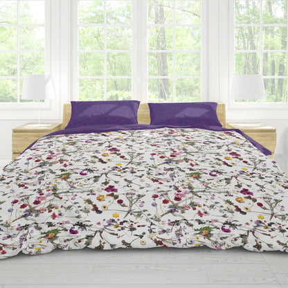 Purple Rain Floral/Paisley 2-Sided Duvet Cover