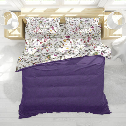 Purple Rain Floral/Paisley 2-Sided Duvet Cover