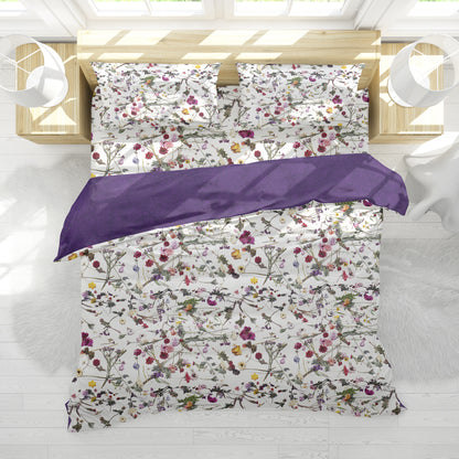 Purple Rain Floral/Paisley 2-Sided Duvet Cover