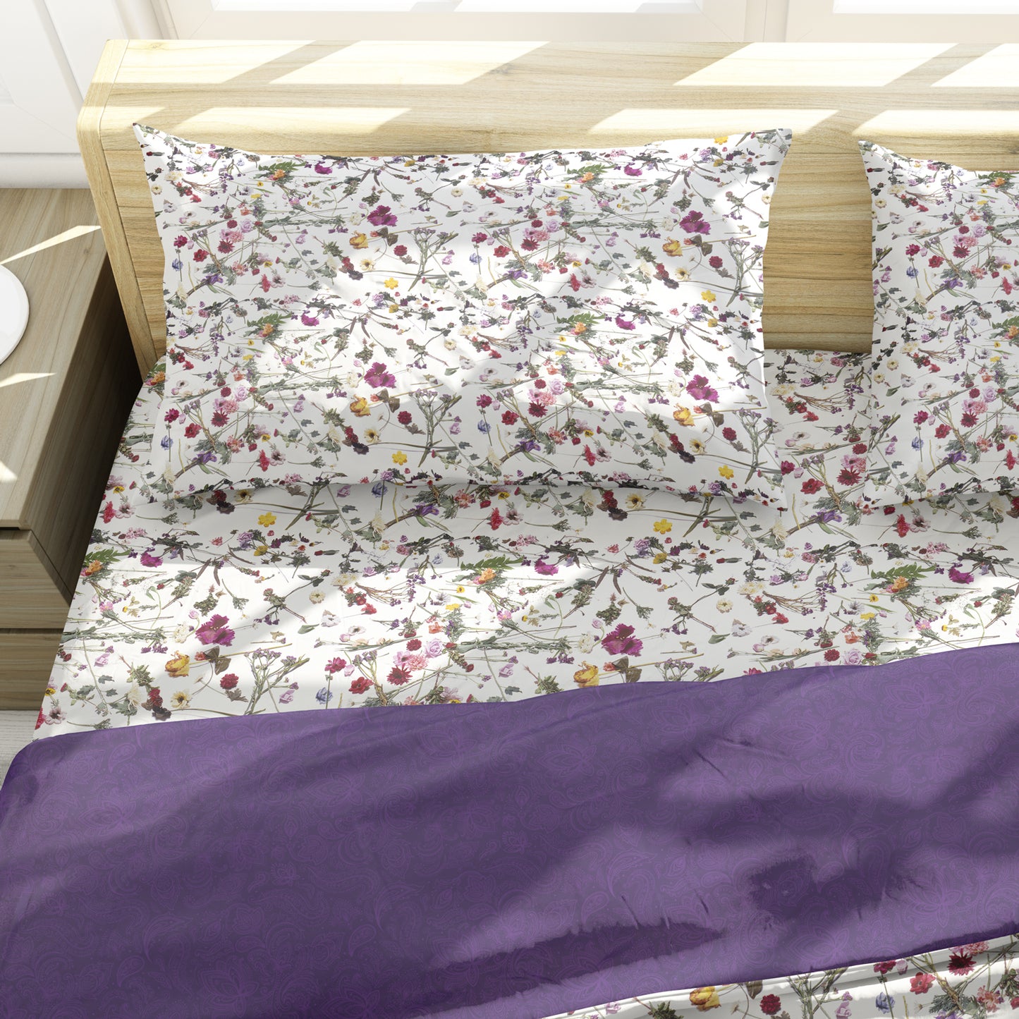 Purple Rain Floral/Paisley 2-Sided Duvet Cover