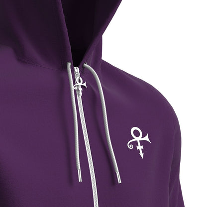 Logo Pattern Hooded Tracksuit Set (Purple)