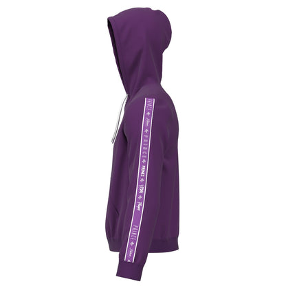 Logo Pattern Hooded Tracksuit Set (Purple)