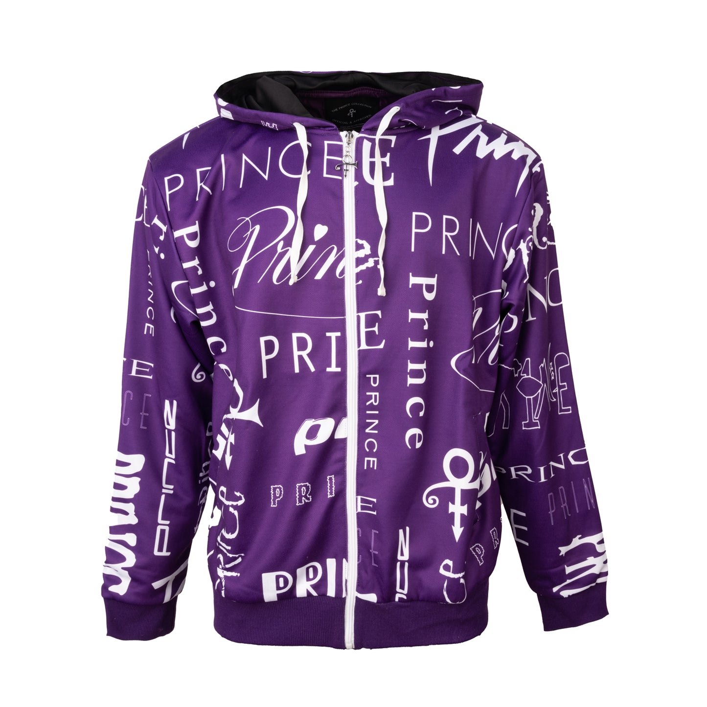 Prince Logo Pattern Premium Zip Hoodie