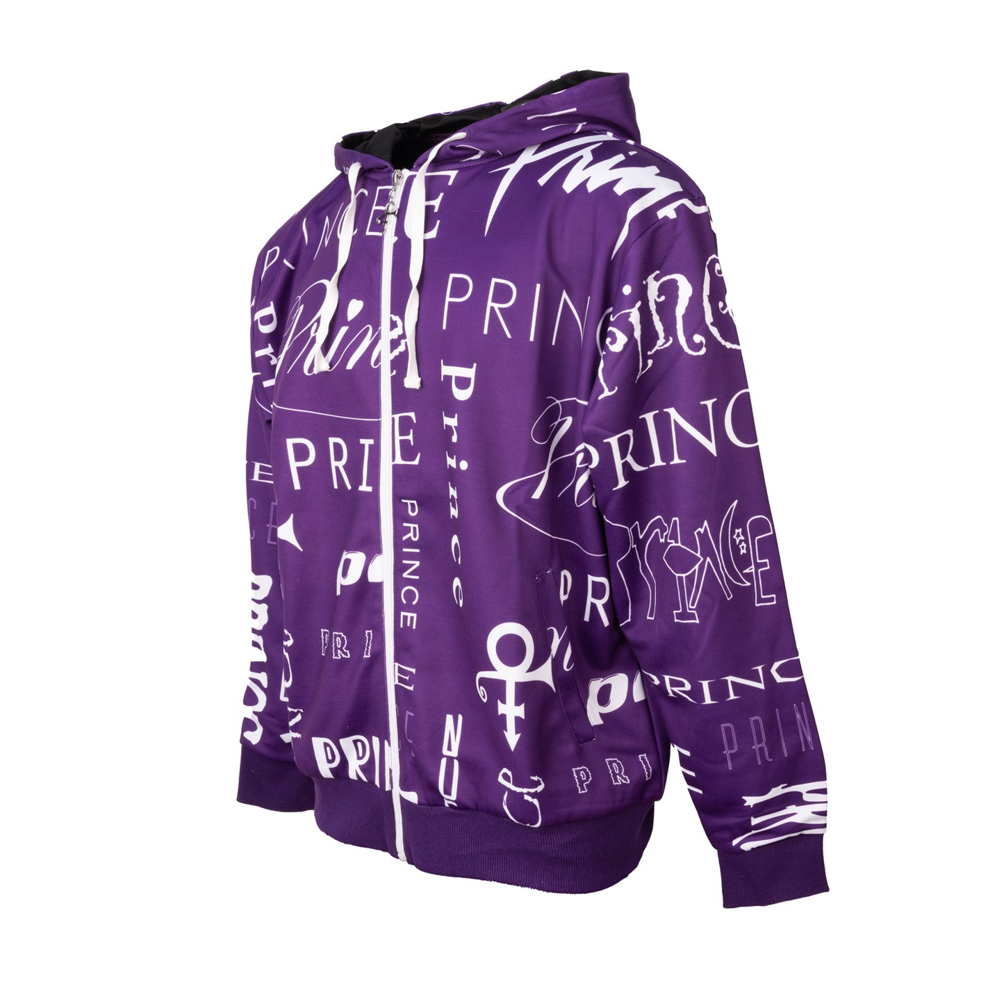 Prince Logo Pattern Premium Zip Hoodie