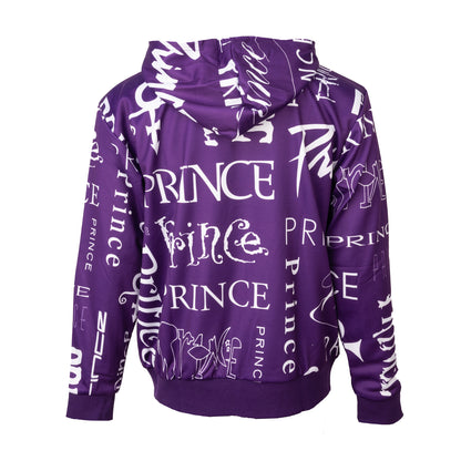 Prince Logo Pattern Premium Zip Hoodie