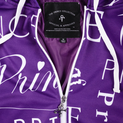 Prince Logo Pattern Premium Zip Hoodie