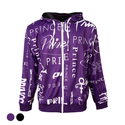 Prince Logo Pattern Premium Zip Hoodie
