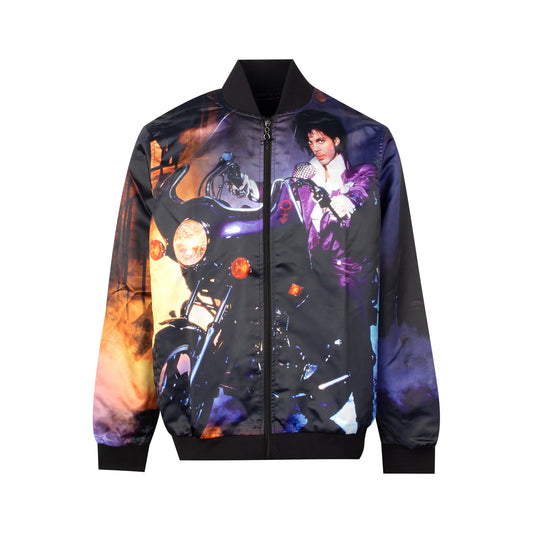 Purple Rain Cover Bomber Jacket