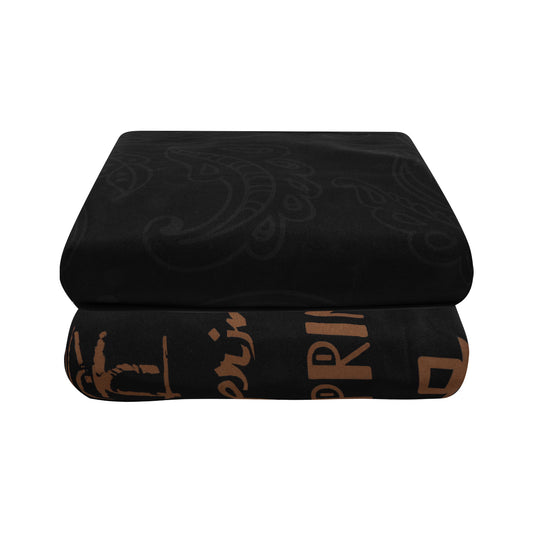Prince Logo Pattern/Black Paisley 2-Sided Duvet Cover