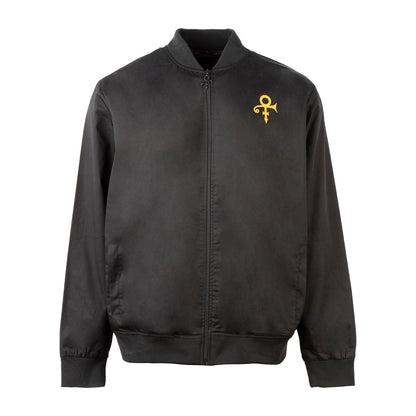Prince Logo Pattern Lined Bomber Jacket