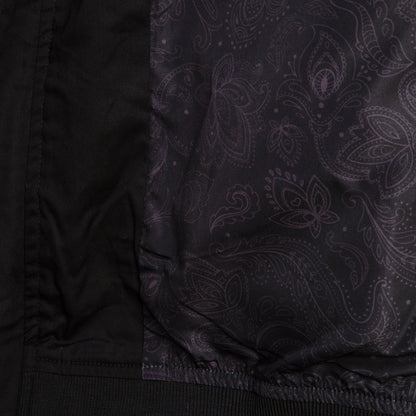Black Paisley Lined Bomber Jacket