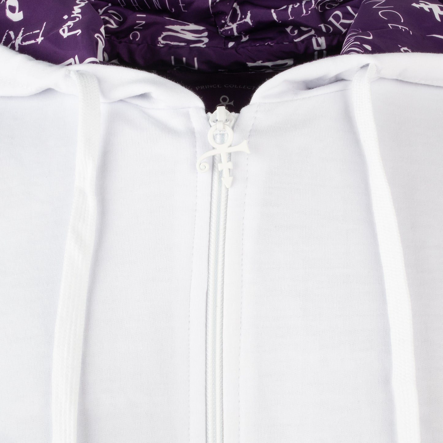Prince Symbol / Prince Logo Pattern Lined Zip Hoodie