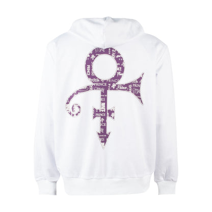 Prince Symbol / Prince Logo Pattern Lined Zip Hoodie