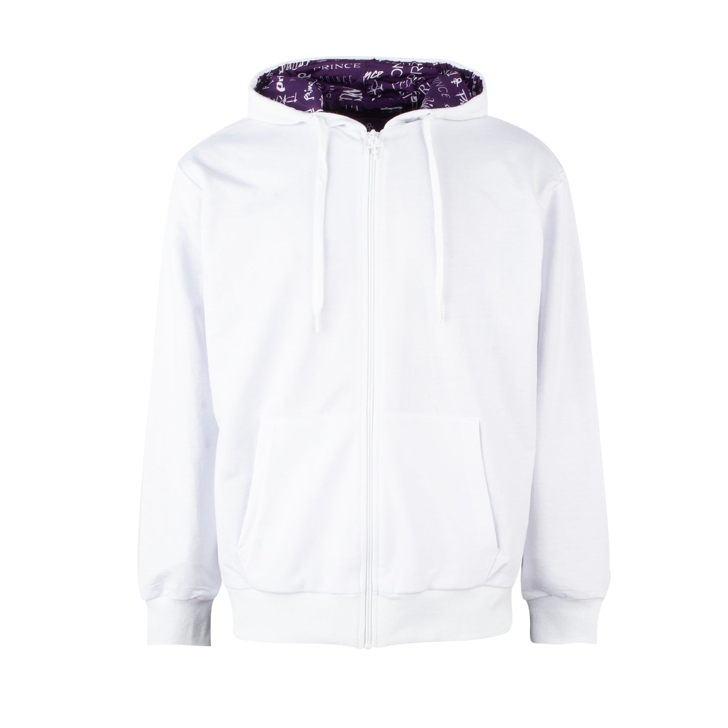 Prince Symbol / Prince Logo Pattern Lined Zip Hoodie