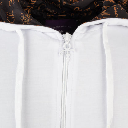 Prince Symbol / Prince Logo Pattern Lined Zip Hoodie
