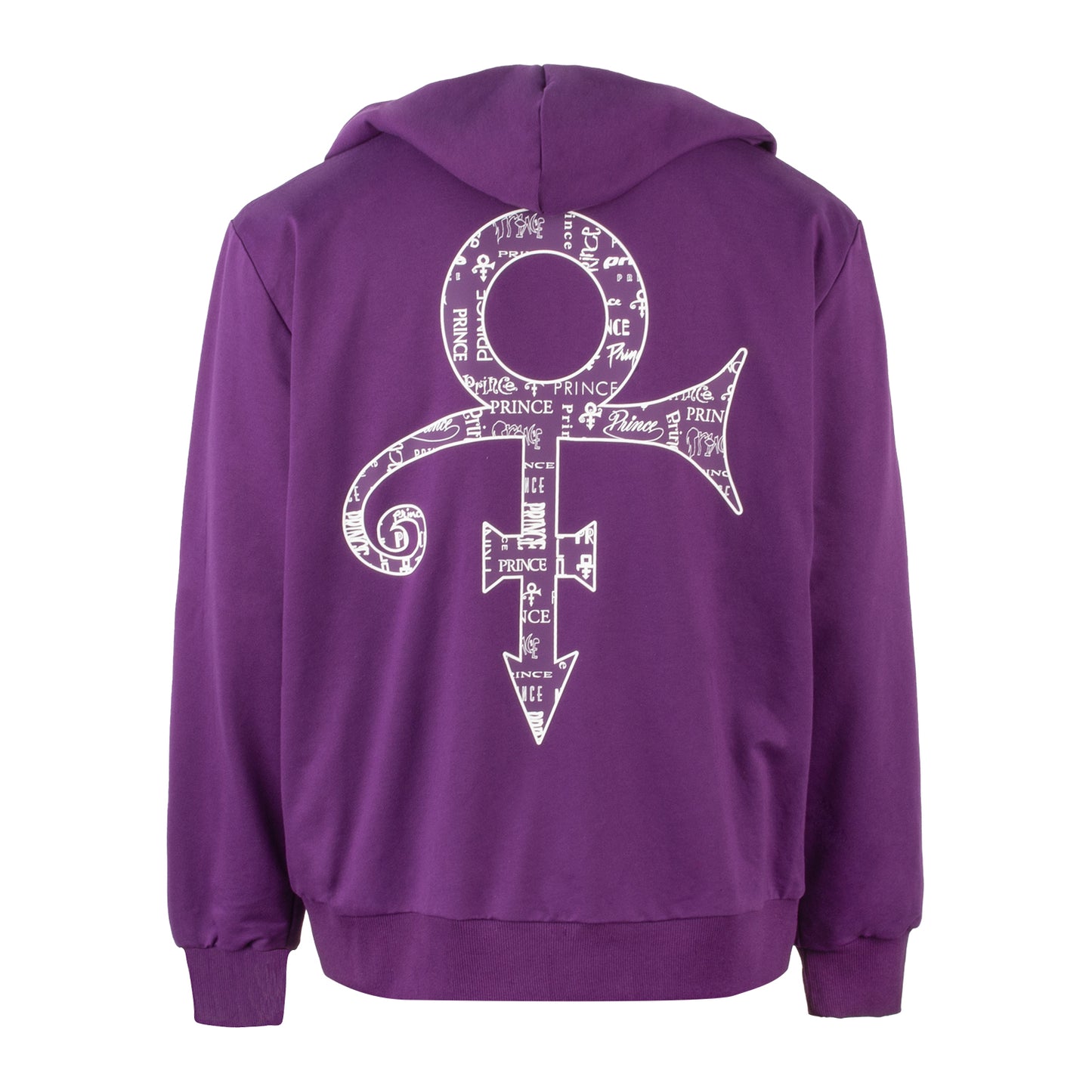 Prince Symbol / Prince Logo Pattern Lined Zip Hoodie