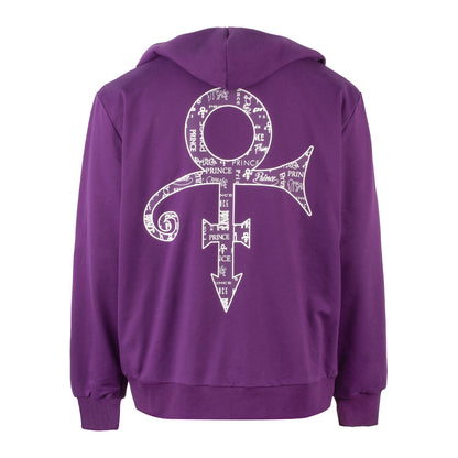 Prince Symbol / Prince Logo Pattern Lined Zip Hoodie