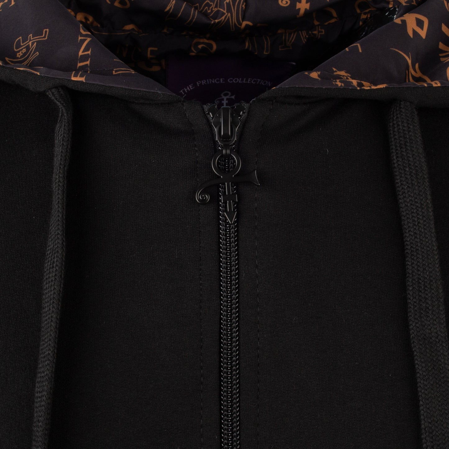 Prince Symbol / Prince Logo Pattern Lined Zip Hoodie