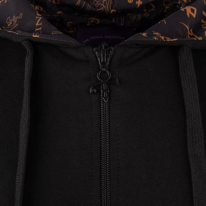 Prince Symbol / Prince Logo Pattern Lined Zip Hoodie