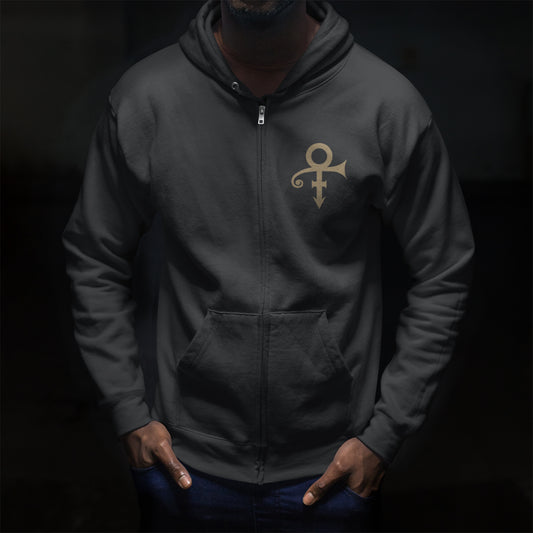 Prince Symbol Zip Hoodies
