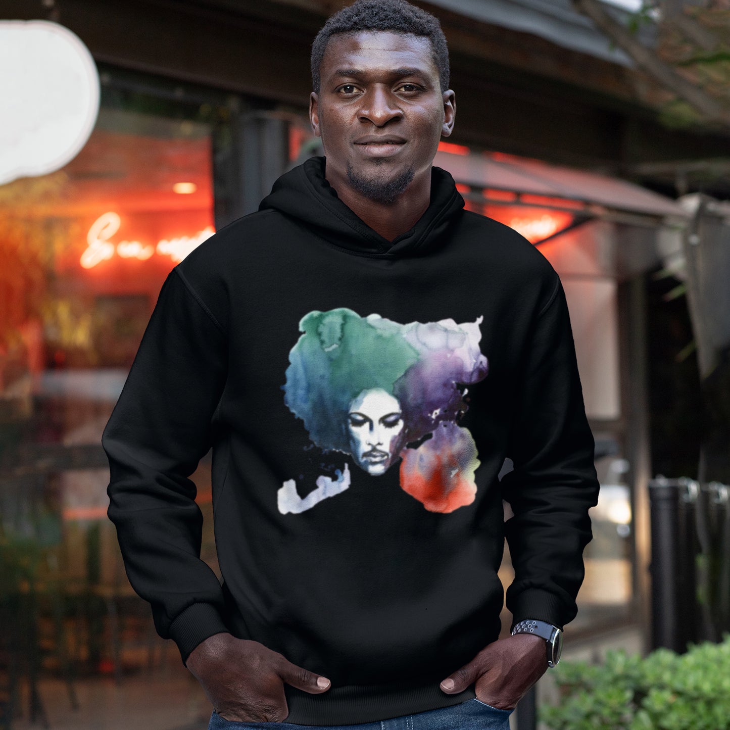 Watercolor Portrait Hoodies