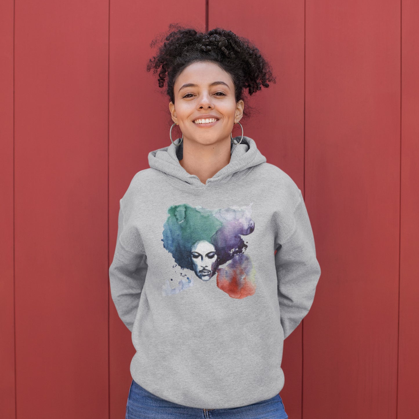 Watercolor Portrait Hoodies