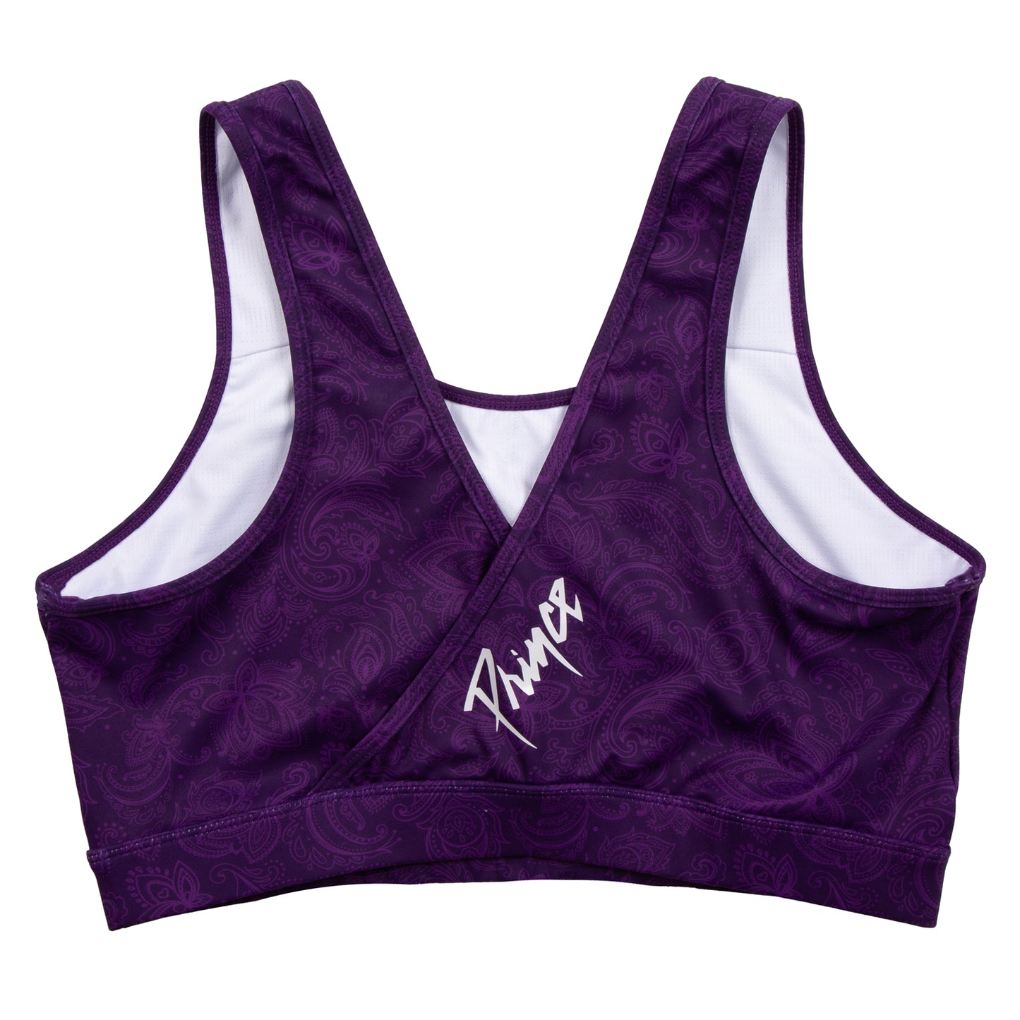 Purple Paisley Women's Crossover Sports Bra