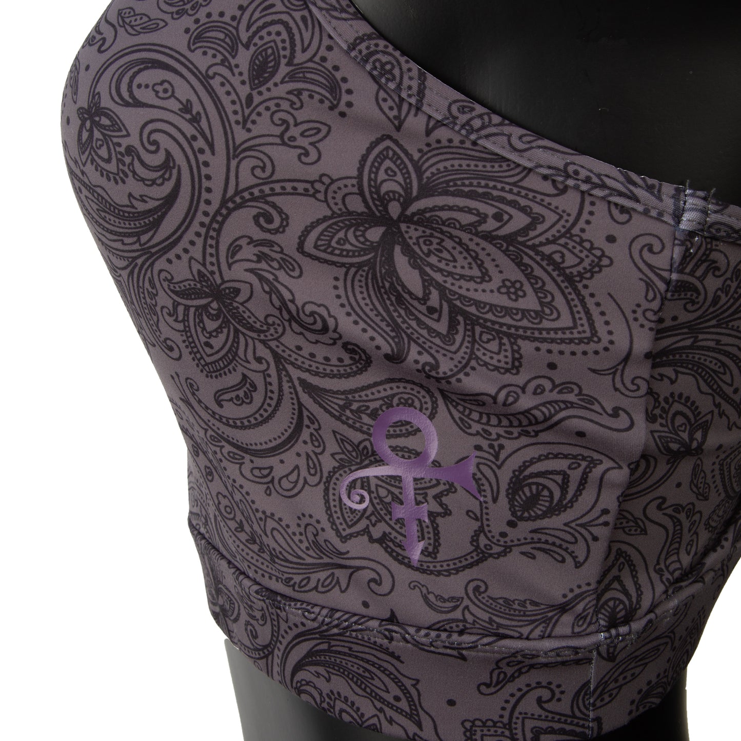 Black Paisley Women's Crossover Sports Bra