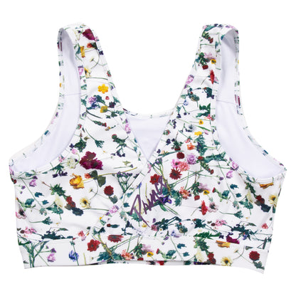 Floral Women's Crossover Sports Bra
