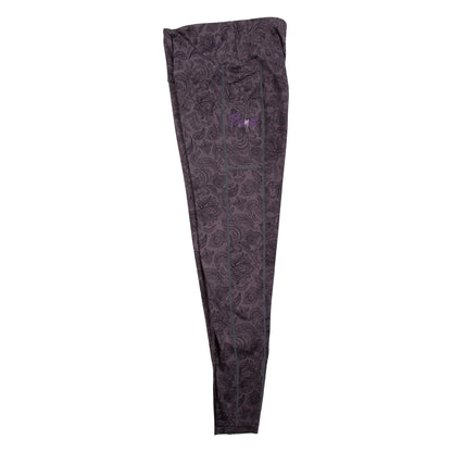 Black Paisley Women's Crossover Leggings