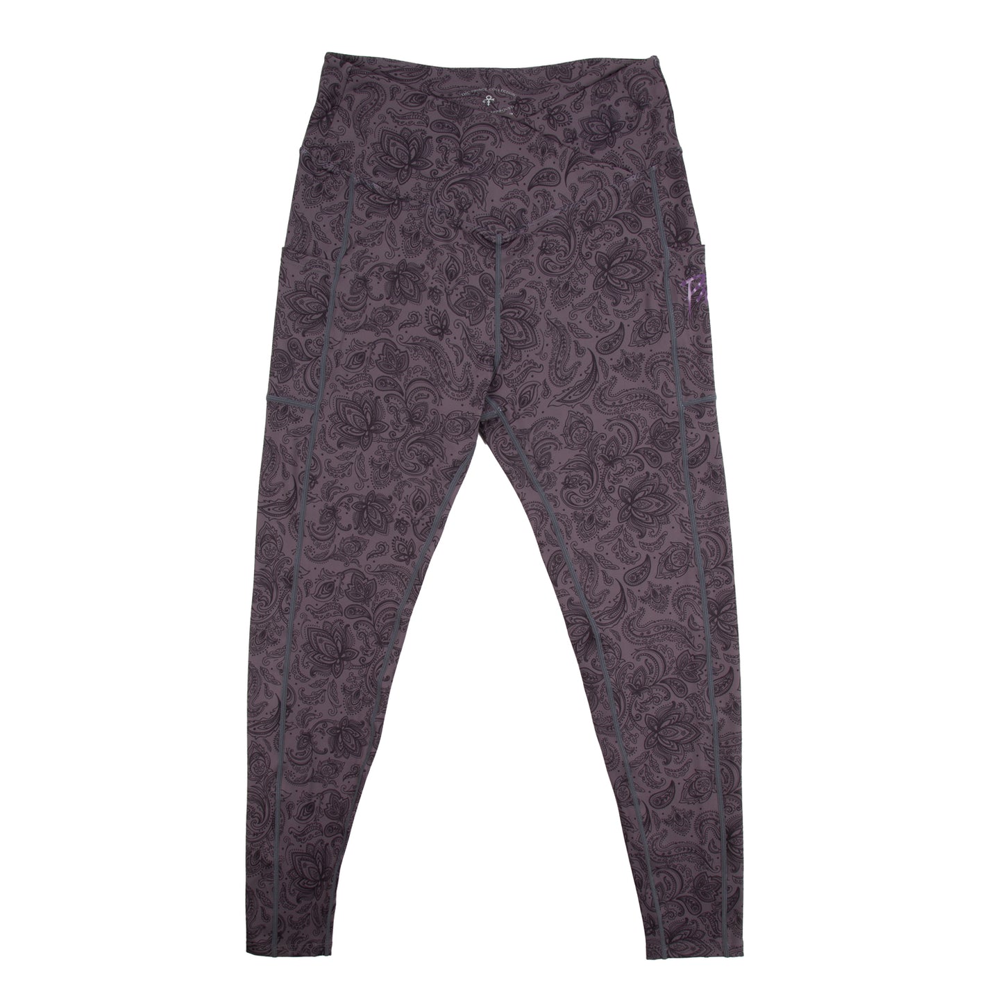 Black Paisley Women's Crossover Leggings