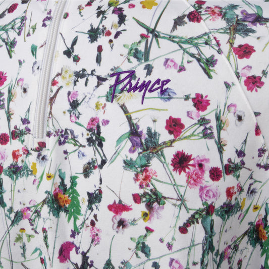 Floral Quarter Zip Sweatshirt