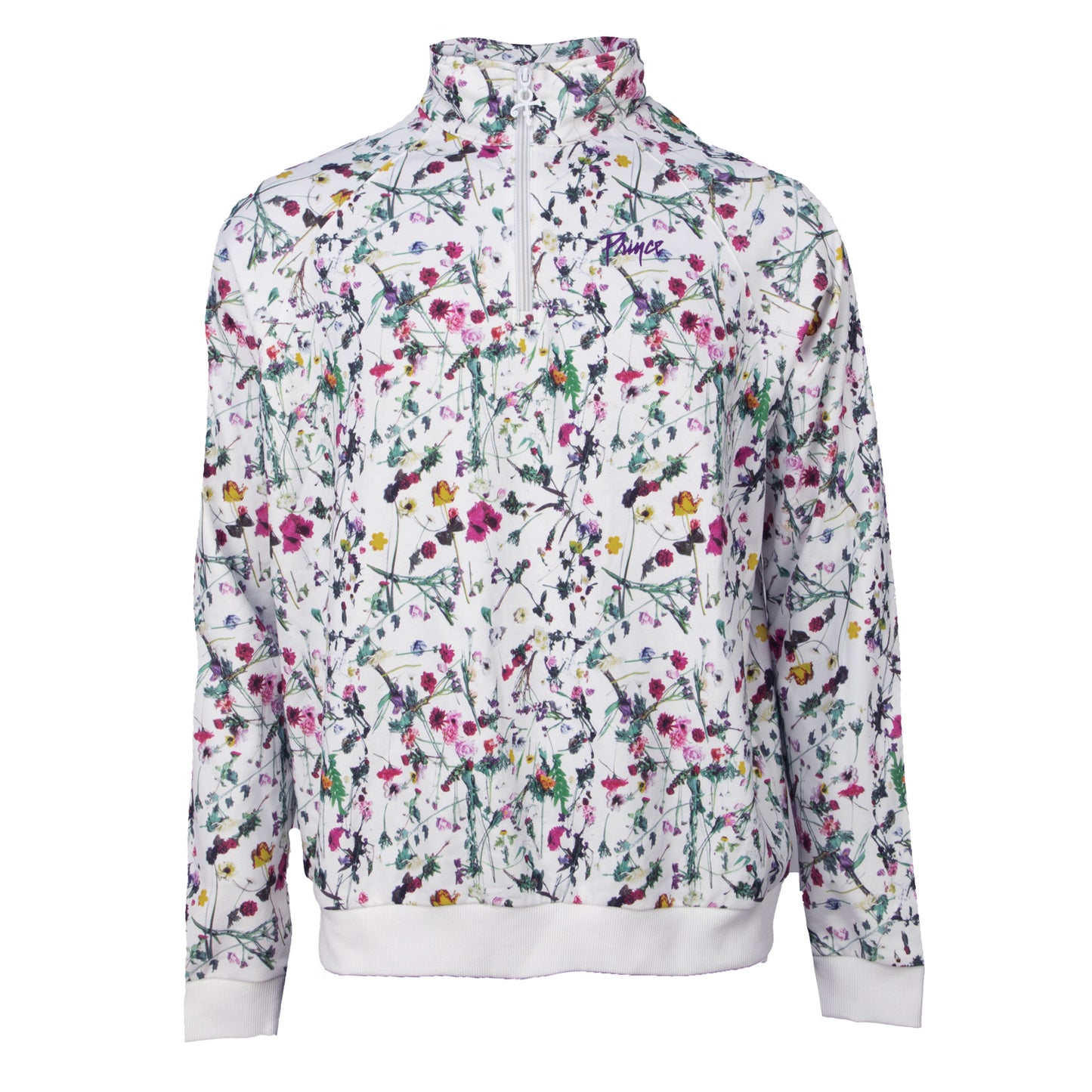 Floral Quarter Zip Sweatshirt