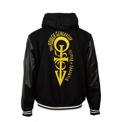 Diamonds And Pearls Hooded Collegiate Jacket