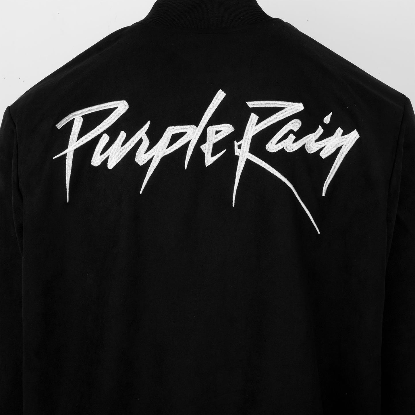 Purple Rain All Season Faux Suede Bomber Jacket