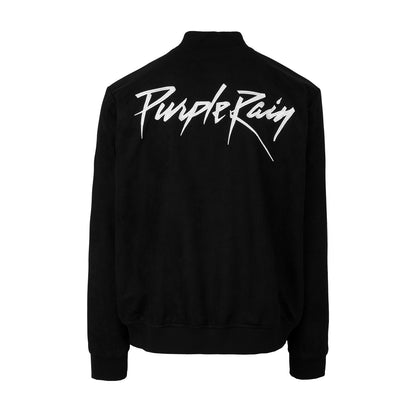 Purple Rain All Season Faux Suede Bomber Jacket