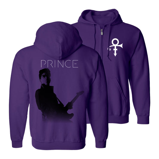 Prince Glasses & Guitar Zip Hoodie