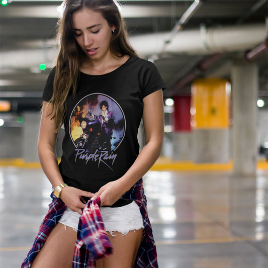 Purple Rain Album Cover Women's Scoop Neck T-shirt (Small)