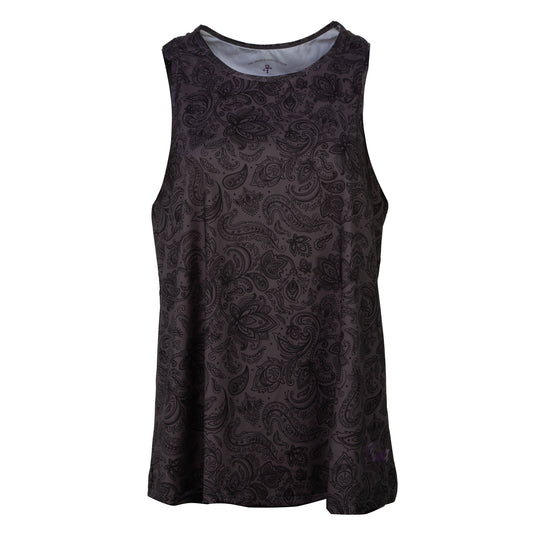 Black Paisley Women's Yoga Tank