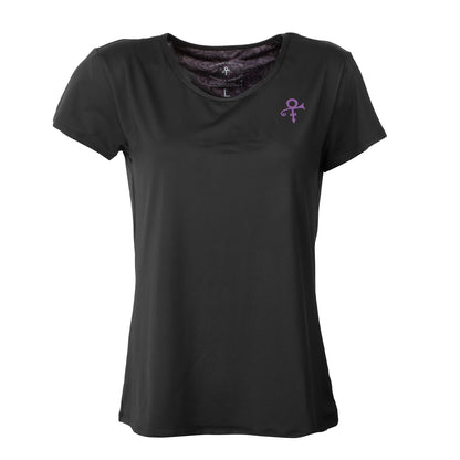Black Women's Active Short Sleeve Tee