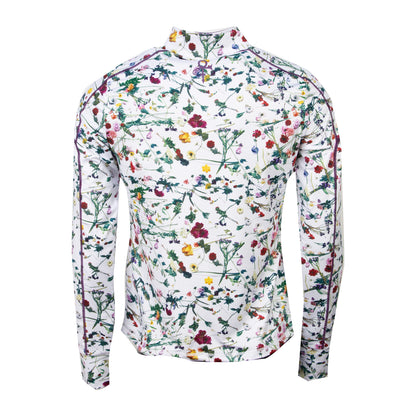 Floral Women's Active Quarter Zip Long Sleeve Run Top