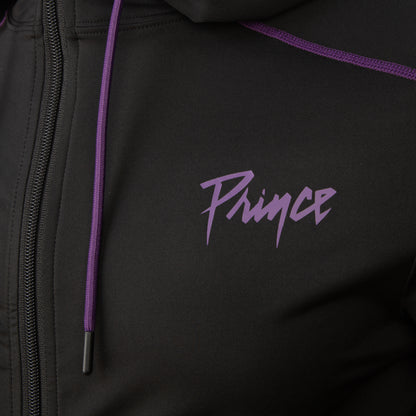 Black Women's Active Hooded Full Zip Long Sleeve Run Top
